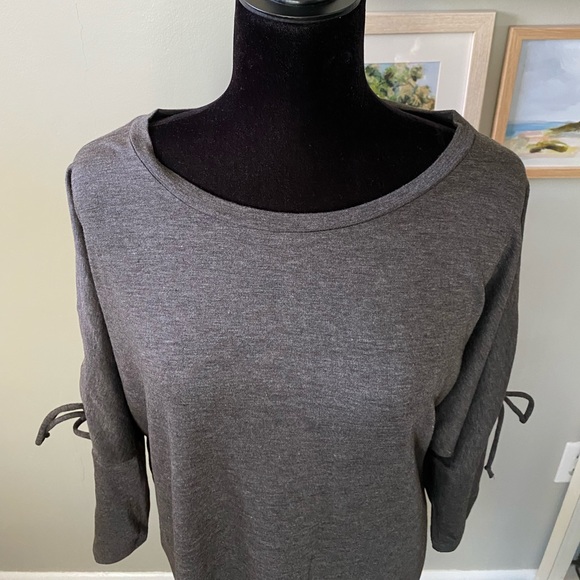 NWT Bobeau Cold Shoulder Gray Knit Sweater Dress 2X - Picture 5 of 16